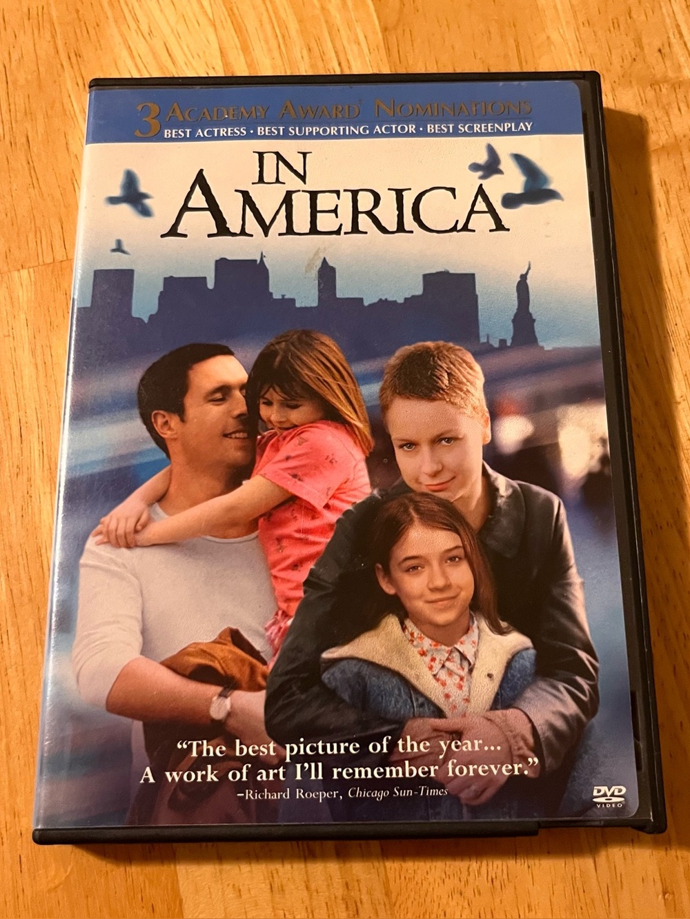 In America DVD Movie - Blue and White Cover